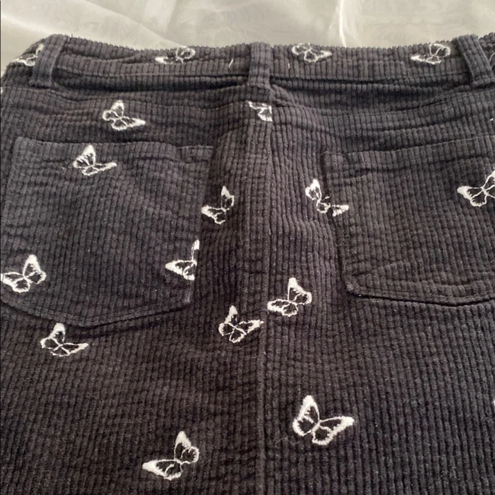 RSQ Gray A-Line Mini Skirt Crduroy Casual